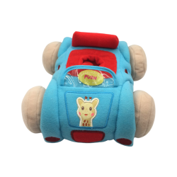 Jouet voiture en tissu bébé avec fonction sonore