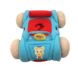 Jouet voiture en tissu bébé avec fonction sonore