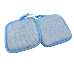 Lot de lavettes microfibre bleues multi-usage