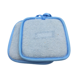 Lot de lavettes microfibre bleues multi-usage