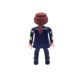 Figurine pompier enfant compatible univers de construction