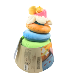 Pyramide d’activités bébé en tissu La prairie en fête