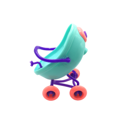 Mini poussette jouet pour poupée colorée