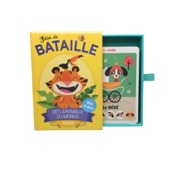 Jeu de bataille enfants animaux du monde