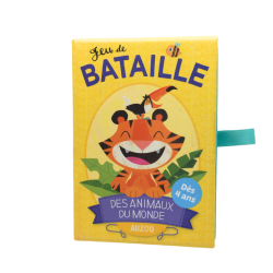 Jeu de bataille enfants animaux du monde