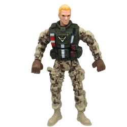 Figurine soldat militaire avec équipement tactique