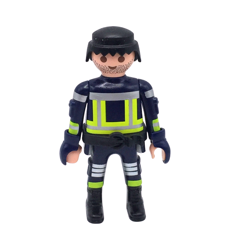Figurine pompier intervention Playmobil tenue complète