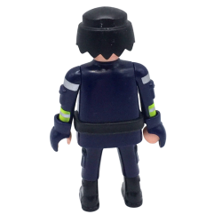 Figurine pompier intervention Playmobil tenue complète