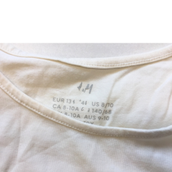 T-shirt manches longues enfant H&M blanc motif licorne 13 ans