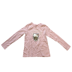 T-shirt manches longues enfant H&M rose Hello Kitty 9-10 ans