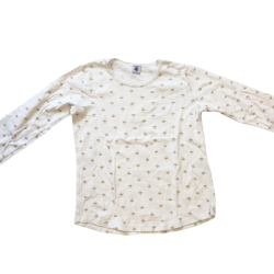 Ensemble pyjama enfant Petit Bateau blanc motifs étoiles 10 ans