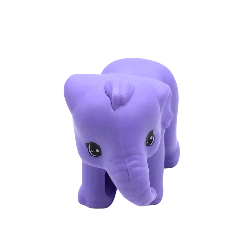 Figurine éléphant violet jouet souple