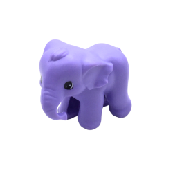 Figurine éléphant violet jouet souple