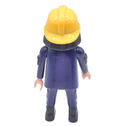 Figurine pompier casque jaune Playmobil