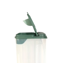 Boîte de conservation en plastique avec couvercle verseur