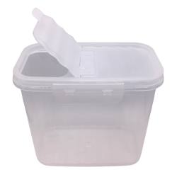 Boîte de conservation plastique avec couvercle doseur