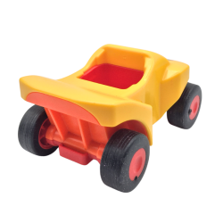 Voiture jouet enfant jaune avec motifs