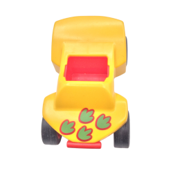 Voiture jouet enfant jaune avec motifs