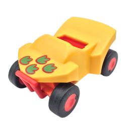 Voiture jouet enfant jaune avec motifs