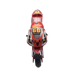 Moto jouet miniature rouge style racing