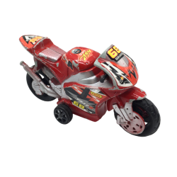 Moto jouet miniature rouge style racing