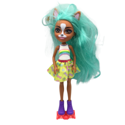 Poupée mannequin cheveux longs turquoise avec accessoires