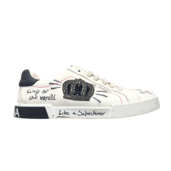Baskets Dolce & Gabbana blanches custom style graffiti – Taille 34 – Occasion