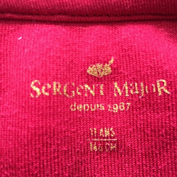 Ensemble Sergent Major velours rouge motif doré – Haut + legging – Taille 11 ans (146 cm) – Occasion