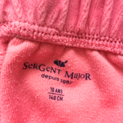 Ensemble Sergent Major rose fille (haut + pantalon) – 10 ans (140 cm) – Occasion