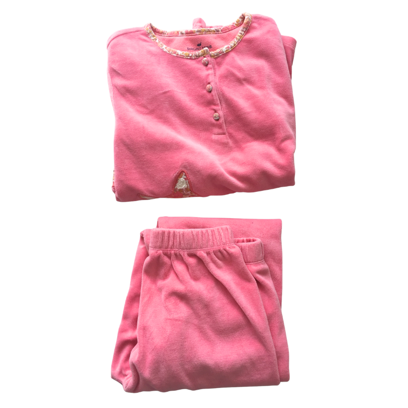 Ensemble Sergent Major rose fille (haut + pantalon) – 10 ans (140 cm) – Occasion