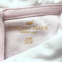 Ensemble Sergent Major rose clair fille (haut col + pantalon) – 11 ans (146 cm) – Occasion