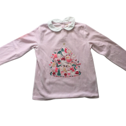 Ensemble Sergent Major rose clair fille (haut col + pantalon) – 11 ans (146 cm) – Occasion