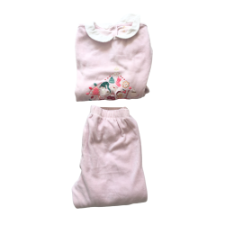 Ensemble Sergent Major rose clair fille (haut col + pantalon) – 11 ans (146 cm) – Occasion