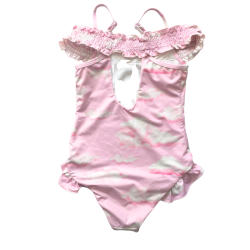 Maillot de bain Monnalisa rose Tweety fille à volants – Taille 8 ans – Occasion
