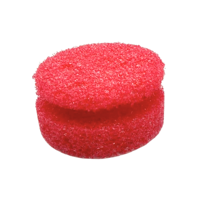 Éponge ronde nettoyante multi-usage – Coloris rouge – Neuve