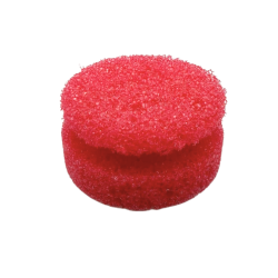 Éponge ronde nettoyante multi-usage – Coloris rouge – Neuve