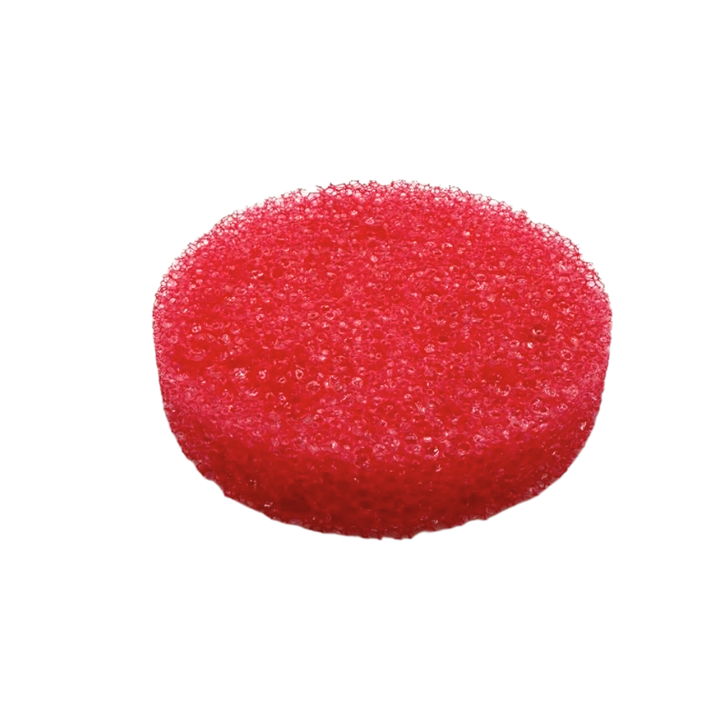 Éponge ronde nettoyante multi-usage – Coloris rouge vif – Neuve