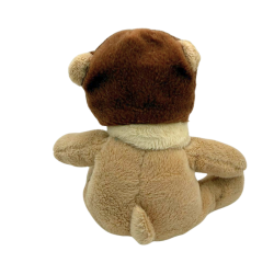 Peluche ours aviateur avec bonnet et lunettes – Coloris beige et marron – Occasion