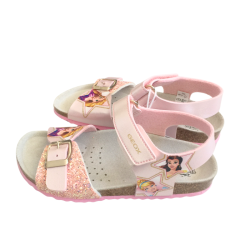 Sandales enfant roses à paillettes – Fermeture ajustable, neuves avec étiquette