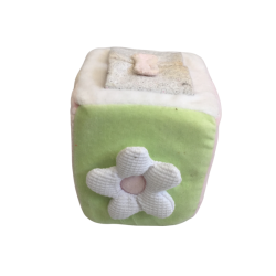 Cube d’éveil en tissu avec miroir – Jouet sensoriel bébé