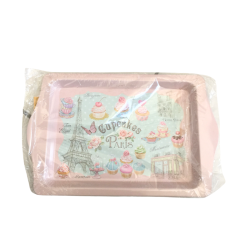 Plateau rectangulaire décor Paris cupcakes – Neuf sous emballage