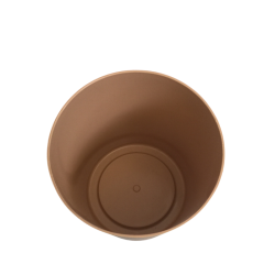 Cache-pot rond effet terracotta – Pot de fleurs décoratif