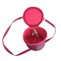 Petit sac enfant cupcake rose – Bandoulière, effet paillettes