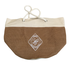 Sac cabas en toile et jute – Style naturel, poignées cordon