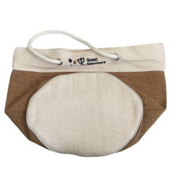 Sac cabas en toile et jute – Style naturel, poignées cordon