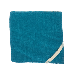 Chiffon microfibre double face avec côté grattant bleu