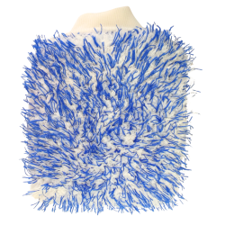 Gant microfibre de nettoyage multi-usage bleu et blanc