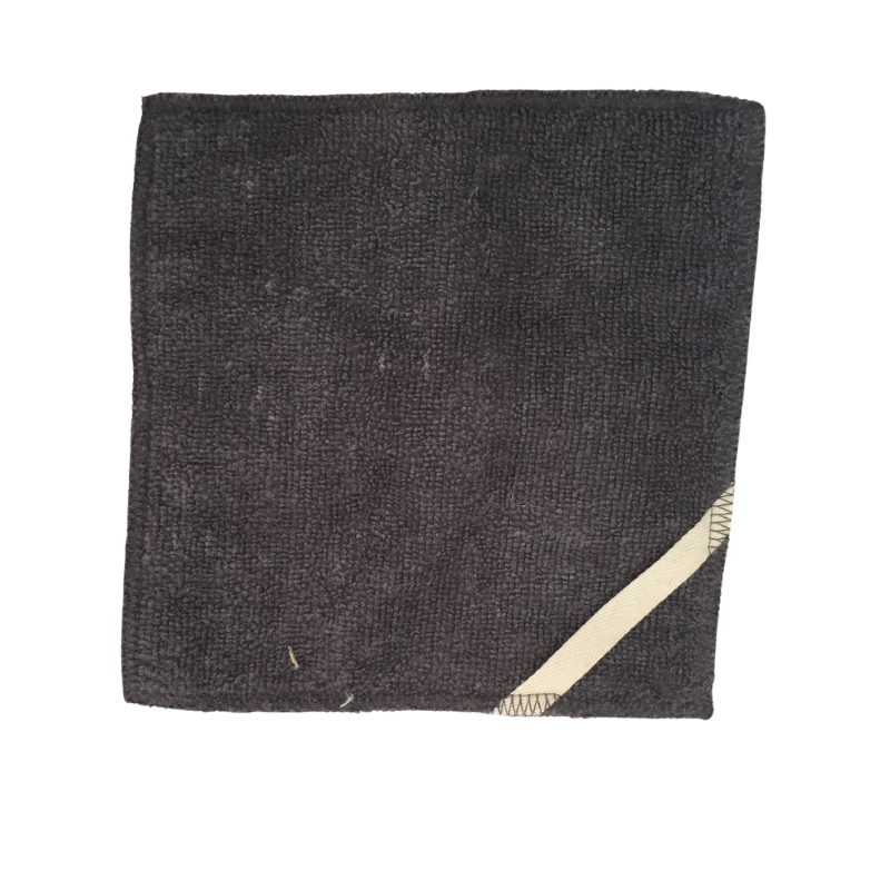 Chiffon microfibre double face avec côté grattant gris
