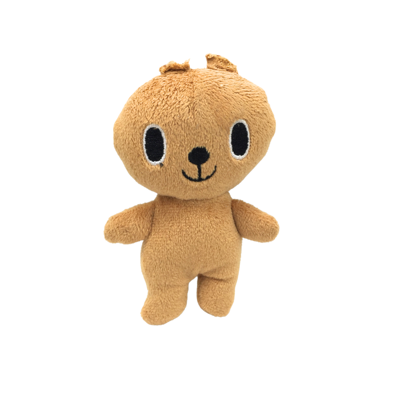 Peluche ours marron douce format compact