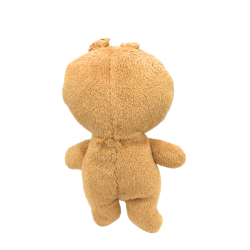 Peluche ours marron douce format compact